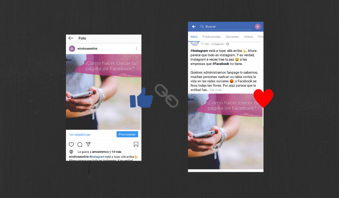 conectar instagram con facebook
