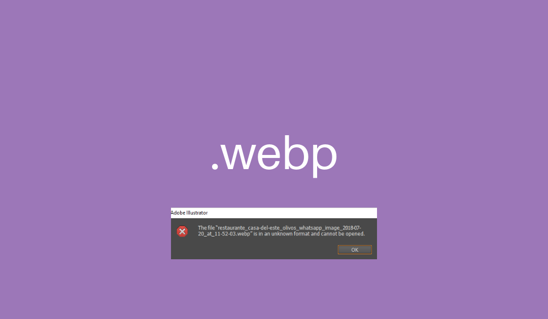 solucionar error webp